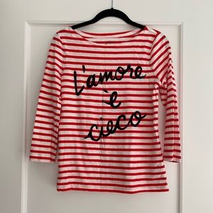 J Crew Boatneck Striped Tee
